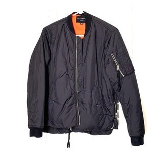 AllSaints Bomber Jacket - Small - Black and Orange